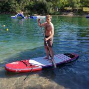 Unser Reporter Till auf dem Stand-up-Board.