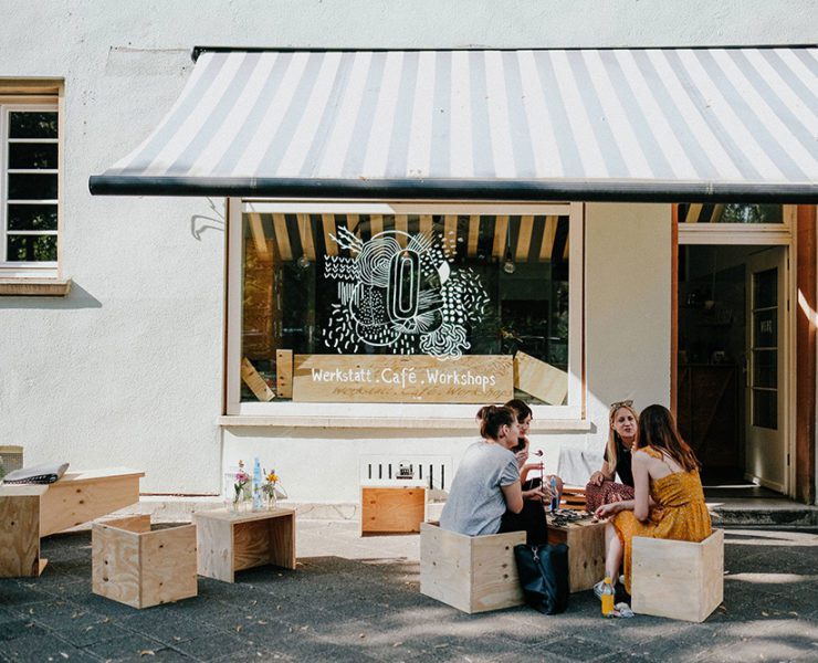 Werkstatt inklusive Café und Workshopraum: „WERQ“ im Sommer 2020. © Sarina Kullmann