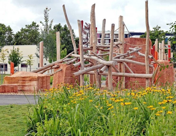 Der große Spielplatz bietet Kindern die Möglichkeit, sich auszutoben. Aber auch sonst ist Franklin ein Stadtteil, in dem man viele Bewegungsmöglichkeiten hat. © Christoph Blüthner