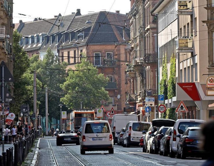 Blick in die Mittelstraße, die Prachtmeile der Neckarstadt-West. © Christoph Blüthner