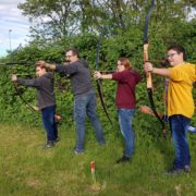 Kraft ist beim Bogenschießen wichtig, um die Sehne richtig spannen zu können. © Till Börner