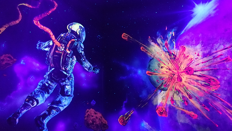 Minigolf der neuen Generation - im Weltall. © Eileen Brunnhölzl