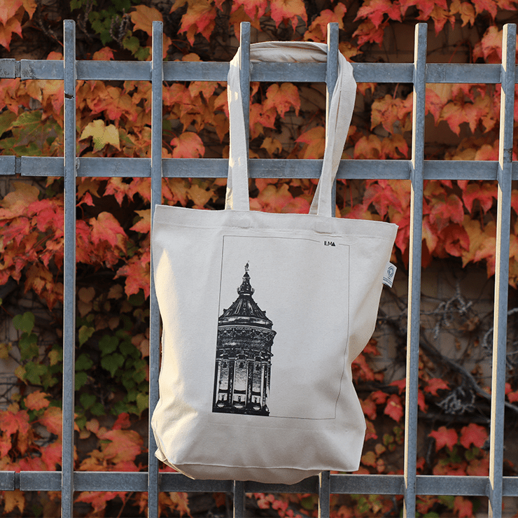 ILMA Merchandise Der ILMA Stadtsack Motiv "Wasserturm". © Jessica Krug