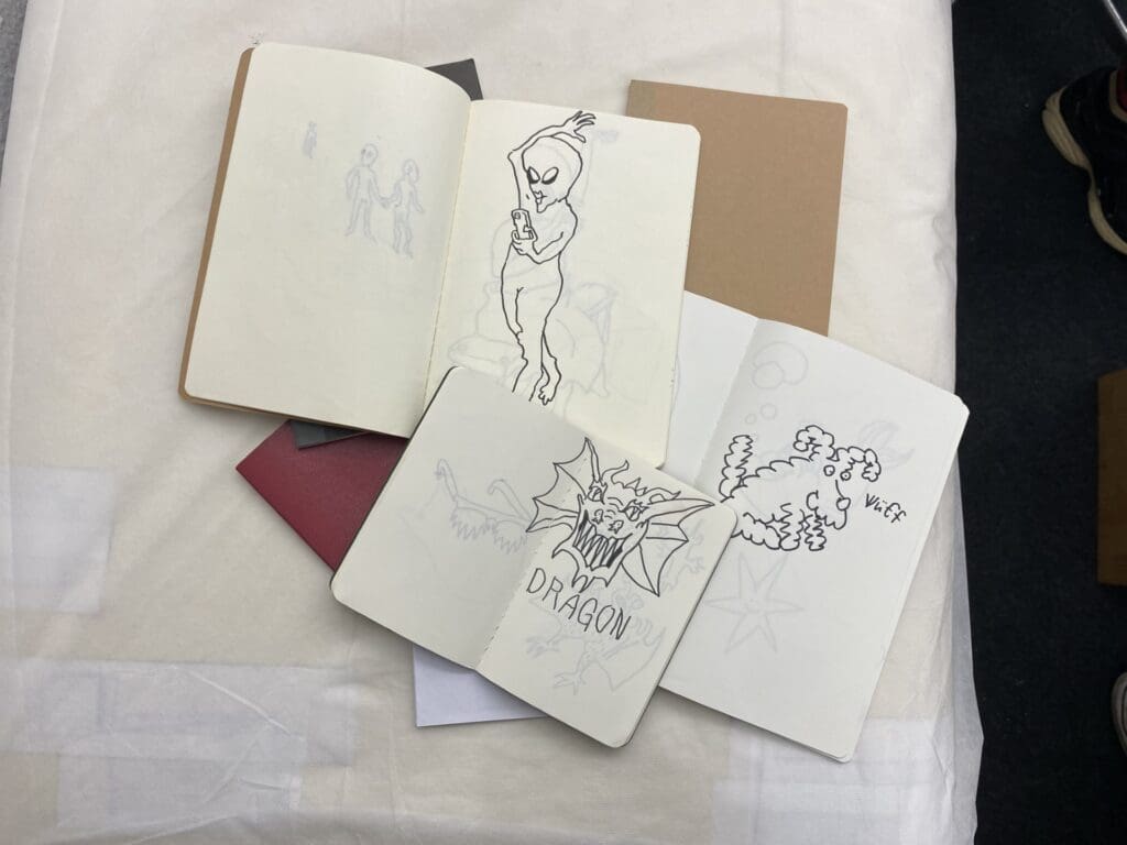 Nur ein kleiner Einblick in die Sketchbooks. © Nancy Jäger 