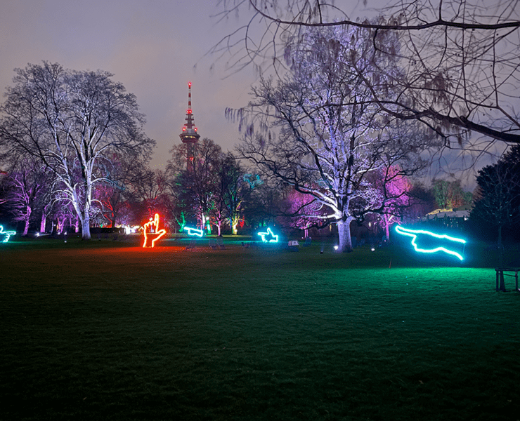 Zum 7. Mal finden im Mannheimer Luisenpark die Winterlichter statt. © Stefanie Afisa